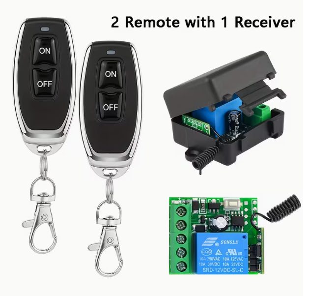 Interruptor de Control remoto universal de 433 Mhz, DC 12 V, 10 A, receptor de relé