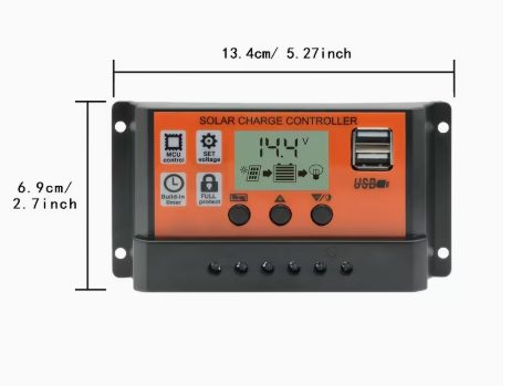 Vista 4 de Controlador de carga solar PWM 100A